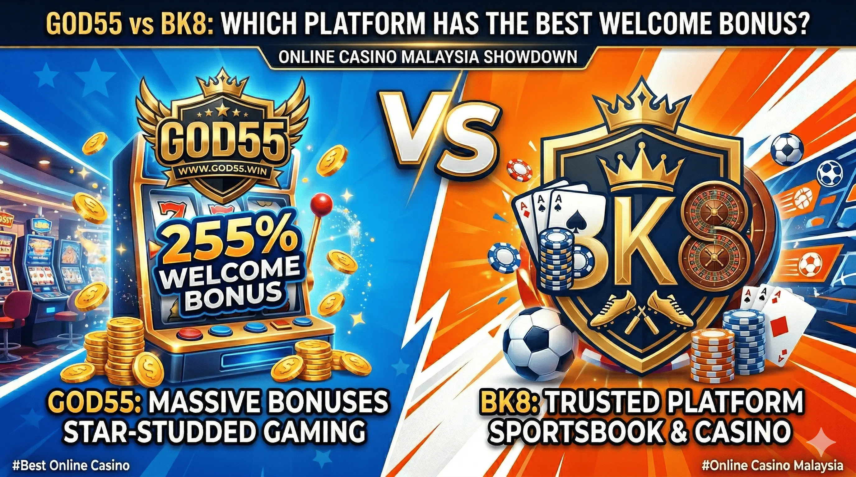 GOD55 vs. BK8: Which Platform Has the Best Welcome Bonus?